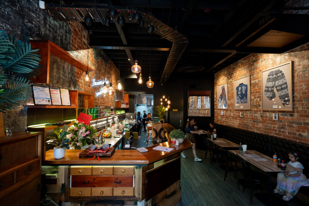 Dining room at Khaosoi Melbourne in Chinatown, Little Bourke Street