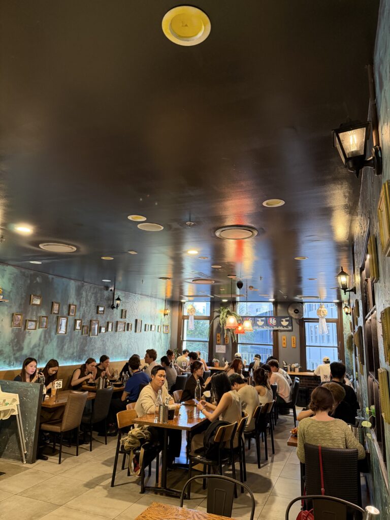 Dining room at Khaosoi Sydney on Liverpool Street, Sydney CBD