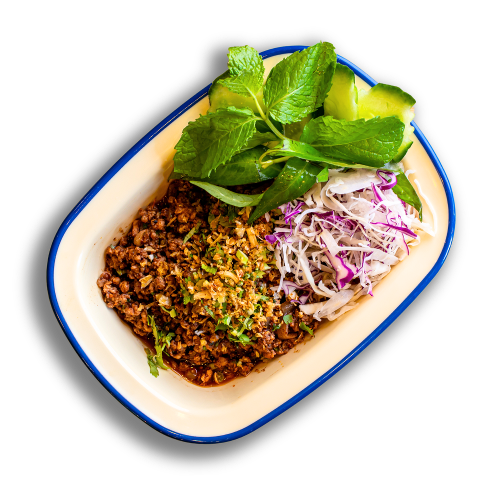 Larb Kua — Northern Thai stir-fried pork salad with herbs